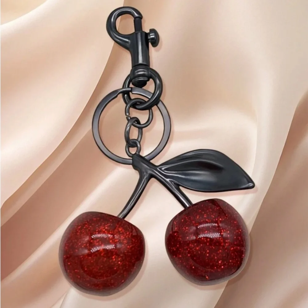 Cherry Keychain with Black and Red luxury Design 717